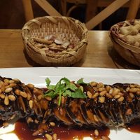 Sweet eggplant at Cun Cao Xin Yi Zu Mu Vegetarian in Shanghai