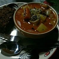 Masaman Curry..sorry for the bad photo at Happy Veggie in Koh Lanta