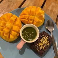 Sticky rice with mango  at Happy Veggie in Koh Lanta