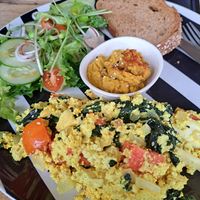 Scrambled tofu at Happy Veggie in Koh Lanta