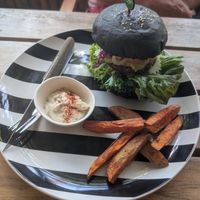 Veggie burger at Happy Veggie in Koh Lanta