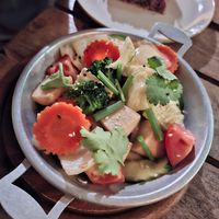 Stir fried mixed veggies at Happy Veggie in Koh Lanta