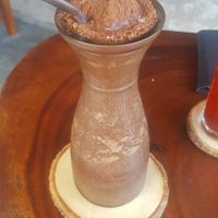 Cocoa / peanut butter /banana smoothie at Happy Veggie in Koh Lanta