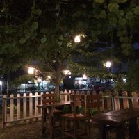Near the front of the lovely outdoor seating area.  at Happy Veggie in Koh Lanta