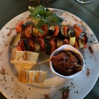 Vegetable skewers  at Aubergine in Fulda