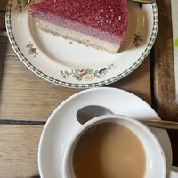 Vegan raw raspberry cake  at Green Refectory in Brunswick