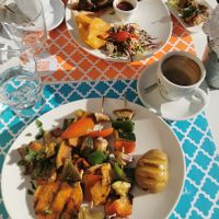 Vegetables skewer and meat skewer. If you are with meat eaters, this could be a good place. at Mish Mish in Alicante