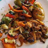 Vegetables skewers on the grill - highly recommended! at Mish Mish in Alicante