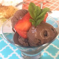 Vegan chocolate ice cream at Mish Mish in Alicante