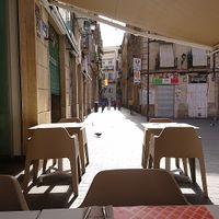 The outdoor seating area at Mish Mish in Alicante