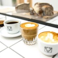 Plant-based milks such as oat and soy for their delicious coffee. at Mok in Brussels