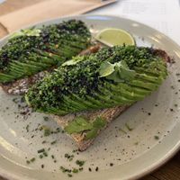 Avocado toast  at Mok in Brussels