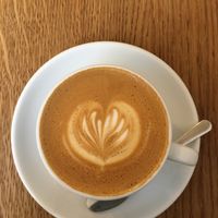 Cappucino with steamed oat milk. at Mok in Brussels