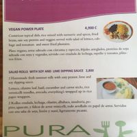 New menu options found 1st October 2019 at Pura Vegan in Tamarindo