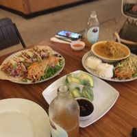 We ordered a lot. Spectacular and enormous summer rolls. Tacos good but fall apart  at Pura Vegan in Tamarindo