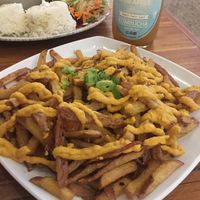 Cheesy fries  at Pura Vegan in Tamarindo