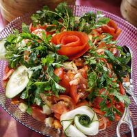 Pretty salad at Eurasia Restaurante Vegetariano in Albufeira