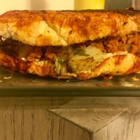 pambazo  at Veganisimo Loncheria in Mexico City