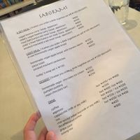 Menu. Many vegan options available.  at Saborami in Okinawa