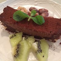 Vegan chocolate tart at Saborami in Okinawa