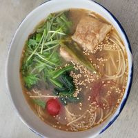 Vegan ramen - broth had bostly a taste of coriander and lemongrass (soapy) at Saborami in Okinawa