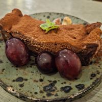 Vegan chocolate tarte at Saborami in Okinawa