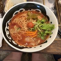 Tomato Ramen bowl. So delicious!  at Saborami in Okinawa