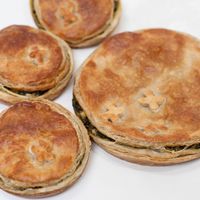 vegan spanakopita klein en groot
 at De Knollentuin in Nijmegen