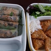 Spring rolls and samoosa at Wrap and Roll in Hanoi