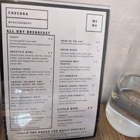 Menu Aug/sep 2021 at Cascara in Bath