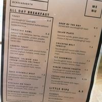 Menu at Cascara in Bath