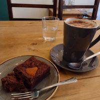 Ginger brownie and oat hot chocolate at Cascara in Bath