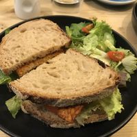 Tempeh sandwich  at Cascara in Bath