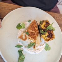 Breakfast burrito & scrambled tofu at Cascara in Bath