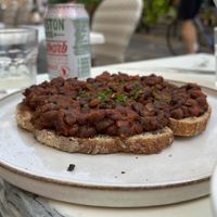 Chili Beans on toast  at Cascara in Bath