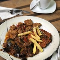 Mix vegan Turkish food plate at Vegan Istanbul in Istanbul