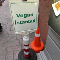 Outside sign at Vegan Istanbul in Istanbul