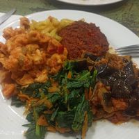 Turkish pasta, burger&fries, eggplant, spinach at Vegan Istanbul in Istanbul