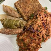 Buffet style vegan food mix!  at Vegan Istanbul in Istanbul