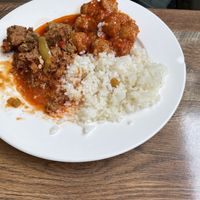 seitan pieces were a bit oily but otherwise good   at Vegan Istanbul in Istanbul