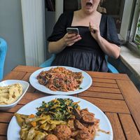 Two platters of 4 options 😋 at Vegan Istanbul in Istanbul