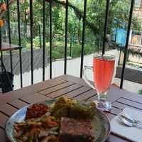 Rear deck view. Cats roaming outside. Meow. at Vegan Istanbul in Istanbul