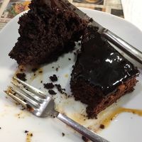 Choc cake and brownie  at Vegan Istanbul in Istanbul