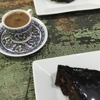 Coffee , brownie & mosaic cake  at Vegan Istanbul in Istanbul