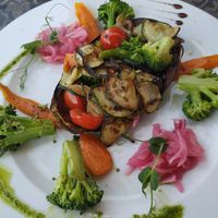 Stuffed eggplant without the cheese. at Metamorphosis in Sintra