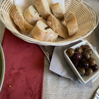 Olives and bread   at Metamorphosis in Sintra