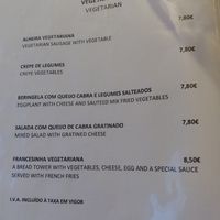 Vegetarian options at Metamorphosis in Sintra