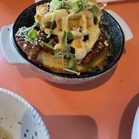 Chicken and waffles at Tongue in Cheek in St Paul