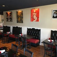 Dining area at Tongue in Cheek in St Paul