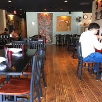 Dining area at Tongue in Cheek in St Paul